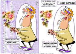 Shirley Can Touch Her Toes Quick Card