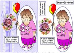 Ethel Has a Senior Moment Quick Card