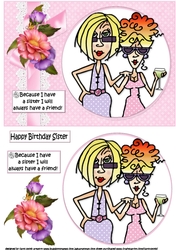 Rita and J.J sisters and friends quick card