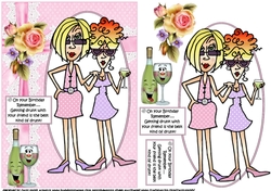 Rita and j.j drunk with friends quick card