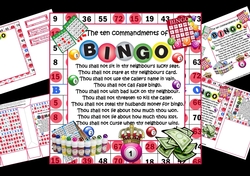 7x7 Bingo queen commandments mini kit