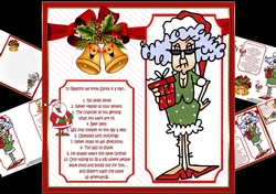 8x8 Stella knows why Santa is a man mini kit