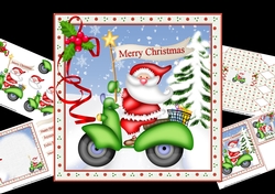 7x7 Santa on his scooter mini kit