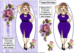 Foxy Mama about being slim quick card