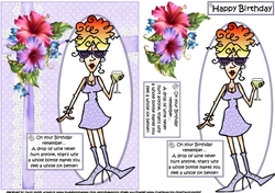 Rita has a drop of wine quick card