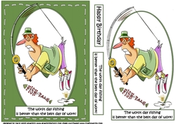 Stan loves fishing quick card