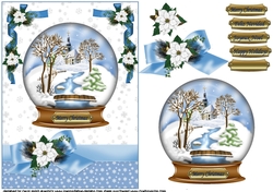 Snow globe Christmas church