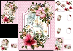 beautiful pink Christmas choice of scenes mini kit