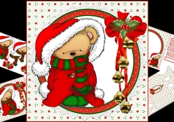 8x8 Christmas snuggle bear mini kit