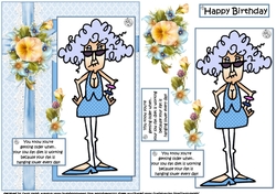 Stella and her low fat diet quick card