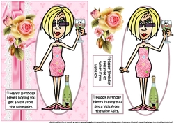 J.J can wine for her birthday choice of captions quick card