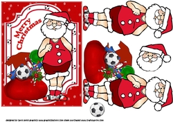Football crazy Santa