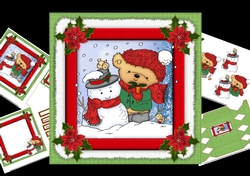 7x7 Ted made a snowman mini kit