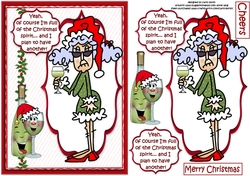 Stella is full of Christmas spirit quick card