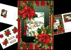 Poinsettia and holly Christmas 2