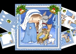 7x7 Izzy and her nativity mini kit
