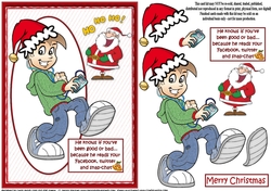Teen boy and Santa