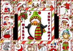 Christmas bumper kit 16 topper sheets + 3 inserts and gift cracker