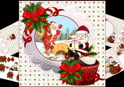 8x8 Santa cupcake Christmas mini kit