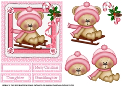 Ted goes sledging pink