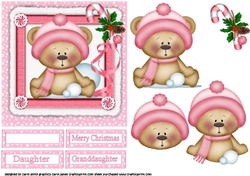 Ted plays snowballs pink