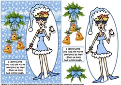 Rita has a laugh with Santa quick card