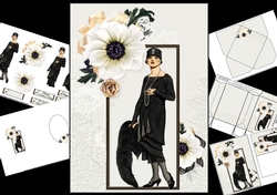Vintage Gatsby lady mono chrome mini kit