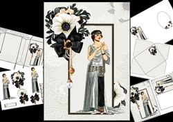 Vintage Gatsby lady mono chrome mini kit 2