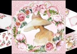 8x8 sophisticated lady in floral ribbon frame mini kit