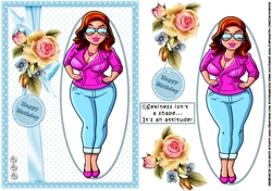Foxy lady has attitude quick card