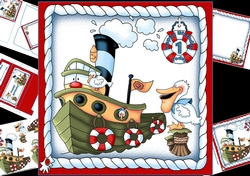 8x8 Ships ahoy birthday boy ages 1-5 mini kit