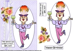 Edna and the dentist quick card