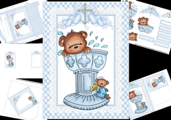 Baby baptism boy mini kit
