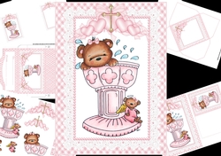 Baby baptism girl mini kit