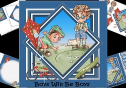 8x8 boys will be boys mini kit