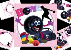 7x7 Im smiling because Im a lady crown green bowler mini kit