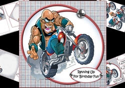 8x8 Revving up for a biker birthday mini kit