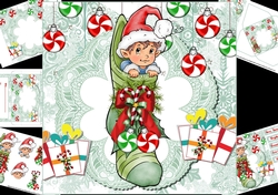 8x8 Baby in a Christmas stocking mini kit