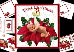 7x7 Angel baby 1st Christmas mini kit