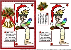 Rita being nice for Christmas quick card
