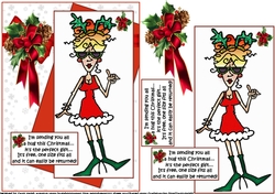 Rita being nice for Christmas quick card