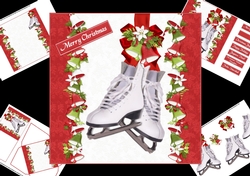 7x7 Christmas ice skates mini kit