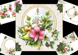 8x8 Vintage amaryllis with candle mini kit