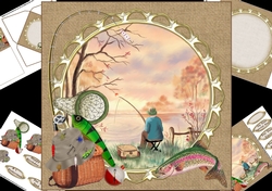 8x8 the fisherman scene mini kit