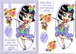 Frieda looking fabulous darling quick card