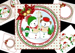 7x7 Merry snowmen mini kit