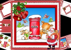 8x8 Reindeer Chrisrmas post mini kit