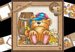 8x8 Beer bear relax its your day mini kit