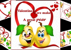 8x8 Valentine pears mini kit