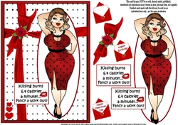 Foxy Mama wants a valentine kiss quick card